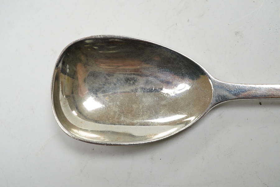 A modern Arts & Crafts silver spoon by Leslie Gordan Durbin, London, 1982, 15.5cm. Condition - fair to good